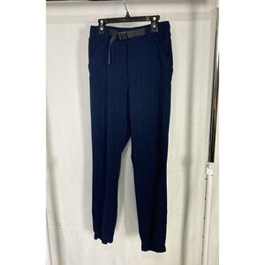 Columbia Casual Nylon Pant Navy Blue Medical Scrubs Women's Sz Small Active Belt